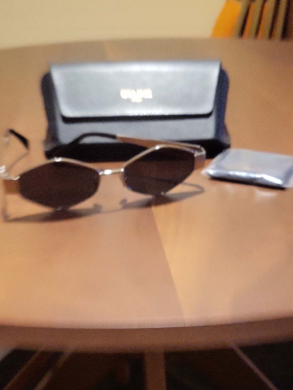 Celine Women's Black Lens Metal Frame Sunglasses